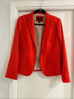 J. Crew Bright Red Single-Button Women's Blazer
